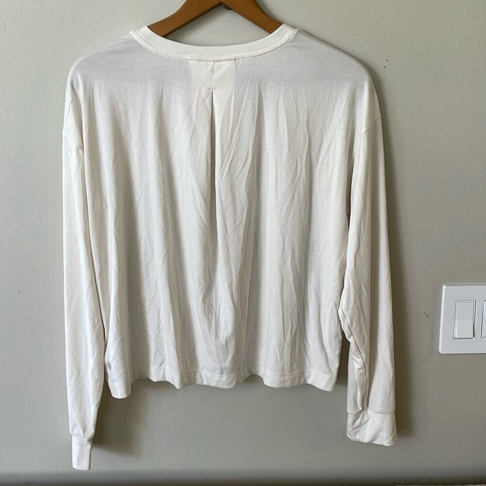ATHLETA Beige Crewneck Athletic Yoga Long-Sleeve Size Small - Picture 5 of 6